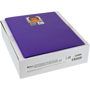 C-Line 2-Pocket Poly Portfolio with Prongs, Purple, Pack of 25 - 1 of 2