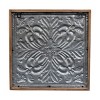 Whitewashed Tin Tile with Wood Frame Wall Decor - Foreside Home & Garden - 2 of 4
