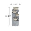 Tarin Four Bowl 31 1/2" High Large Modern Indoor Outdoor Decor Faux Stone Floor Fountain with Light LED Cascading Outside Garden - 4 of 4