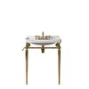 KIGFTSOD 28" Bathroom Console Sink, Wall-Mounted White Ceramic Vanity Basin with 3 Pre-drilled Faucet Holes, No Faucet - 4 of 4