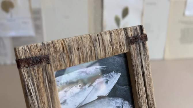 4x6 Inch Driftwood with Rivets Picture Frame Natural Wood, MDF, Metal & Glass by Foreside Home & Garden, 2 of 8, play video
