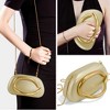 Women's Gold  Purse with Removable Chain, Elegant Acrylic Leather Handbag for Wedding, Cocktail Party, Evening Dress - 4 of 4
