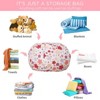 Itopfox Stuffed Animal Bean Bag Chair for Kids, Plush Toy Storage Organizer Cover, Converts to Comfy Seat When Filled with Soft Toys, Blankets - 3 of 4