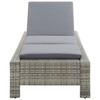 vidaXL Adjustable Sunbed - Cozy Relaxation Furniture in Gray Poly Rattan with Large Padded Cushion - Ideal for Patio, Poolside, Balcony, Camping - 4 of 4