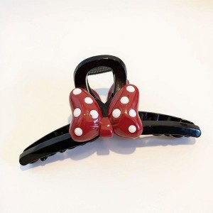 Anna-Kaci Bow Hair Claw Clip with Polka Dot Design and Strong Grip 6in - Red - 1 of 4