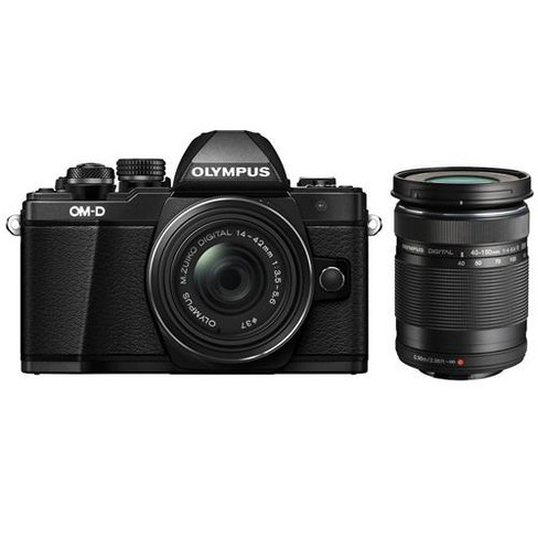 Olympus Om D E M10 Mark Ii Mirrorless Camera With Ed 14 42mm F 3 5 5 6 Ii R Ed 40 150mm F 4 0 5 6 R Lenses Black Target