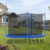 Whisen 12 ft. Trampoline with Basketball Hoop, Outdoor Trampolines w/Ladder and Safety Enclosure Net - 2 of 4