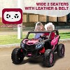 24V 2-Seater Kids UTV, 4WD Ride On Car w/Remote, 4×75W Motors, Leather Seats, Suspension, Music & LED Lights - 2 of 4