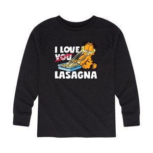 Boys' - Garfield - Valentine's Day Long Sleeve Graphic T-Shirt - 1 of 3