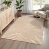 Modern Washable Area Rug, Geometric Pattern Throw Carpet with Non Slip Backing, Low Pile Stain Resistant Floor Carpet for Living Room - 2 of 4