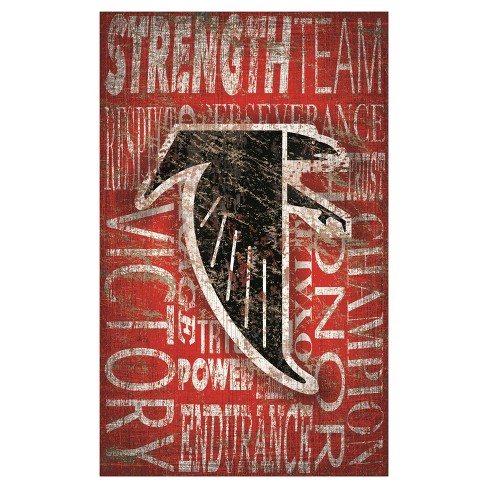 Nfl Atlanta Falcons Fan Creations Heritage Word Collage 11x19 Sign