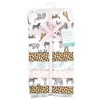 Hudson Baby Infant Girl Cotton Flannel Receiving Blankets Bundle, Modern Pink Safari, One Size - 2 of 2