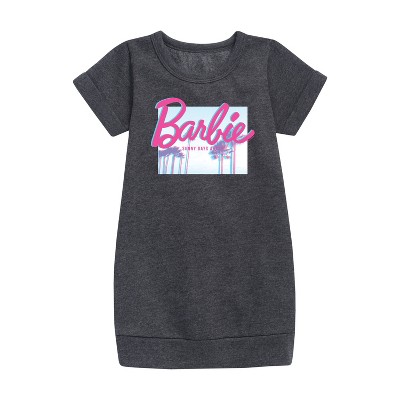 - Barbie - Sunny Days Ahead Graphic Short Sleeve Fleece Dress