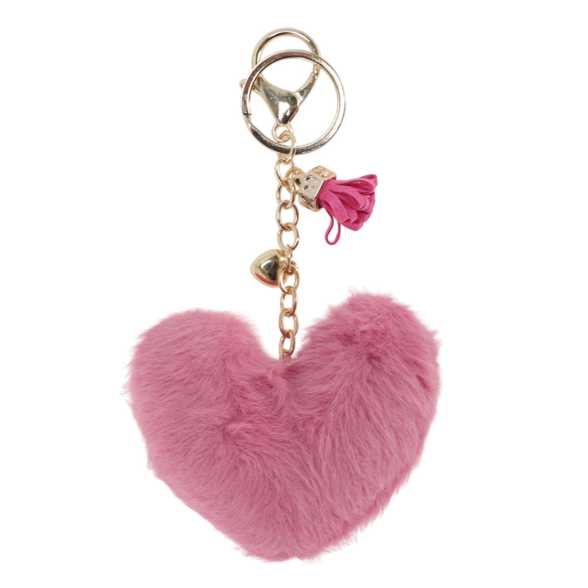 Unique Bargains Tassel Heart Handbag Charm 1 Pc