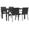 vidaXL Garden Dining Set Black, Cream white - 3 of 4