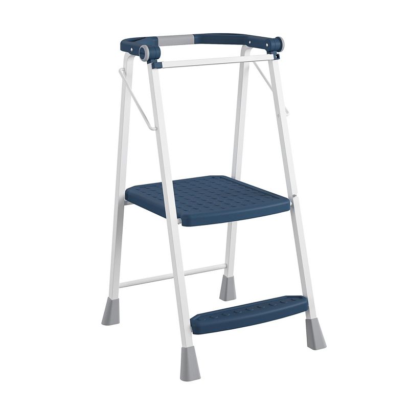 COSCO 2-Step Kitchen Steel and Resin Step Stool, Navy, 1 of 5