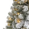 6ft Nearly Natural Pre-Lit LED Flocked West Virginia Fir Artificial Christmas Tree Clear Lights - 3 of 4