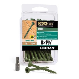Hillman Deck Plus No. 8 X 1-5/8 in. L Green Star Flat Head Exterior Deck Screws 75 pk - 1 of 1