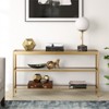 55 Inches Brass Metal/Glass Console Table - Henn&Hart - 4 of 4