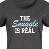 Women's - Instant Message - The Snuggle Is Real Graphic T-shirt Dress - 2 of 4