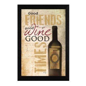Good Wine By Marla Rae, Printed Wall Art, Ready To Hang Framed Poster, Black Frame - 1 of 4