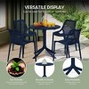 WestinTrends Playa 31.5" Round Plastic Outdoor Patio Dining Table for 4 - 4 of 4