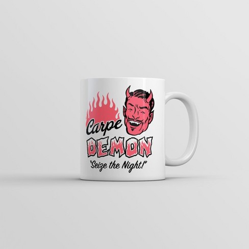 Crazy Dog T-Shirts Carpe Demon Mug Funny Sarcastic Halloween Graphic Novelty Coffee Cup-11oz - image 1 of 4