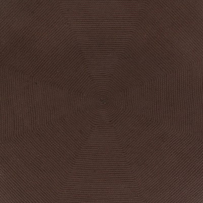 Chocolate Brown Oval Braided Polypropylene Rug, 24" x 68"