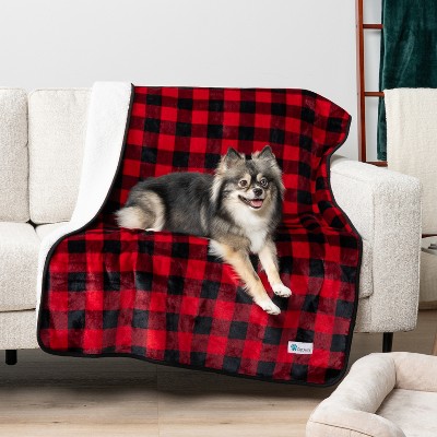 PetAmi Waterproof Dog Blanket For Pet Cat, Faux Shearling Fleece Couch Cover, Soft Plush Washable Reversible Throw
