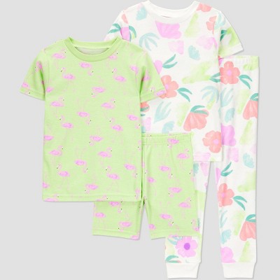 Carter's Just One You® Toddler Girls' 4pc Cotton Snug Fit Pajama Set