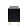 CAVINAS Modern TV Stands and Consoles, Modern Warm Black TV Cabinet for 80 Inch TV Stands, for Living Room Bedroom - 4 of 4