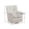 NicBex Swivel Accent Chair Modern Glider Chair Arm Chair Lounge Chair Sofa Chair for Living Room, Reading Room, Beige - 4 of 4