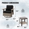 EAGLE PEAK Classic 2-Piece Patio Bistro Set with Swivel Rocker Chair and Side Table, 360° Swivel Wicker Outdoor Furniture - 3 of 4