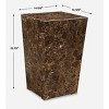 Uttermost Poe Marble Accent Table, Brown - 4 of 4