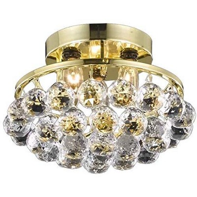 Elegant Lighting Corona 3 light Chrome Flush Mount Clear Royal Cut Crystal