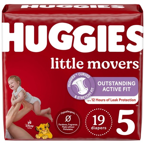 Huggies Little Movers Baby Disposable Diapers - Size 5 - 19ct : Target