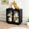Storage Cabinet with Acrylic Doors, Adjustable Shelves, Buffet Sideboard Cabinet for Living Room, Bedroom, Kitchen or Hallway-Tanpinhause - 2 of 4