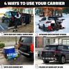 Mockins XL Hitch Mount Cargo Carrier Basket 60x24x6", 25 Cu. Bag, 500 Pound Capacity | Black - 4 of 4