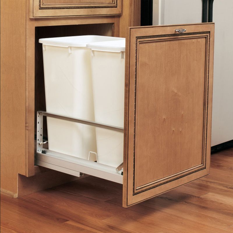 Rev-A-Shelf 5349 Series Double Pull-Out Cabinet Waste Container Trash Can with Soft Close, 5 of 7