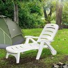 Resenkos Lounge Chair Outdoor, Patio Lounge Chair,Outdoor Chaise Lounge, 5 Level Adjustable Backrest Lounge Chair with Wheels, White - 4 of 4