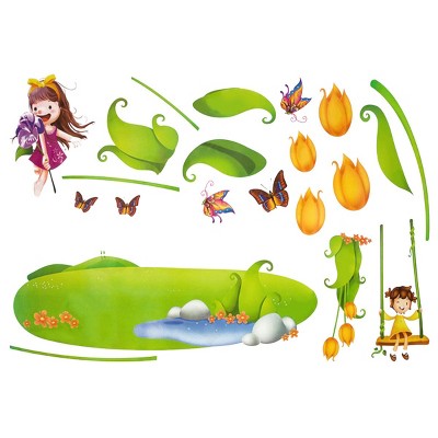 Slickblue Imaginary Land Vinyl Wall Decals - Removable Stickers for Living Room, Bedroom, and Kids’ Spaces