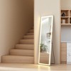 FONTOI 60 Inch Full Length Mirrors Rectangle Floor Standing Mirror for Bedroom, Living Room Wall Mounted Hanging Mirror With Stand, White, 16"*60" - 4 of 4