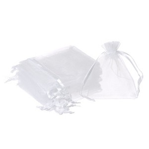 Unique Bargains Drawstring Mini Gift Candy Christmas Party Wedding Organza Bags 50 Pcs - 1 of 4