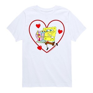 Boys' - SpongeBob SquarePants - Valentine's Day Merchandise Short Sleeve Graphic T-Shirt - 1 of 4