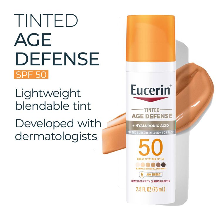 Eucerin Age Defense Face Sunscreen Tinted Lotion - SPF 50 - 2.5 fl oz, 3 of 18