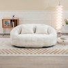 LOVMOR Modern Bean Bag Sofa with 2 Pillows, Oversized Chenille Bean Bag Lazy Sofa, High Back Floor Sofa Lounge Chair, for Gaming Reading Relaxing - 2 of 4