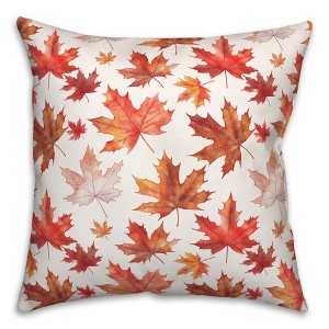 Creative Products Watercolor Orange Leaf Pattern 18 x 18 Indoor / Outdoor Pillow - 1 of 3