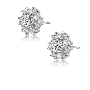 Stylish Halo Stud Earrings with a Gleaming Design and Sparkling Detail for a Chic and Modern Touch - 1 of 3