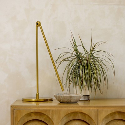 Brass Adjustable Touch Sensor LED Desk Lamp