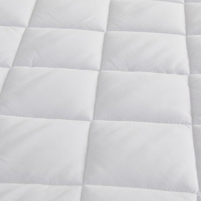 Full Size White Down Alternative Waterproof Quilted Mattress Pad